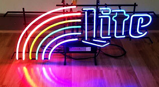 Miller Lite Rainbow Neon Sign